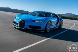 Vue de face de la Bugatti Chiron