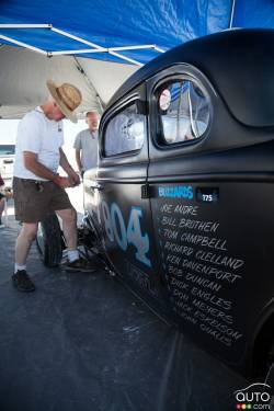 The Buzzard Boys are typical of most race teams, with a long list of dedicated volunteers who help build and service the car at the track. There are very few professional teams at Bonneville.