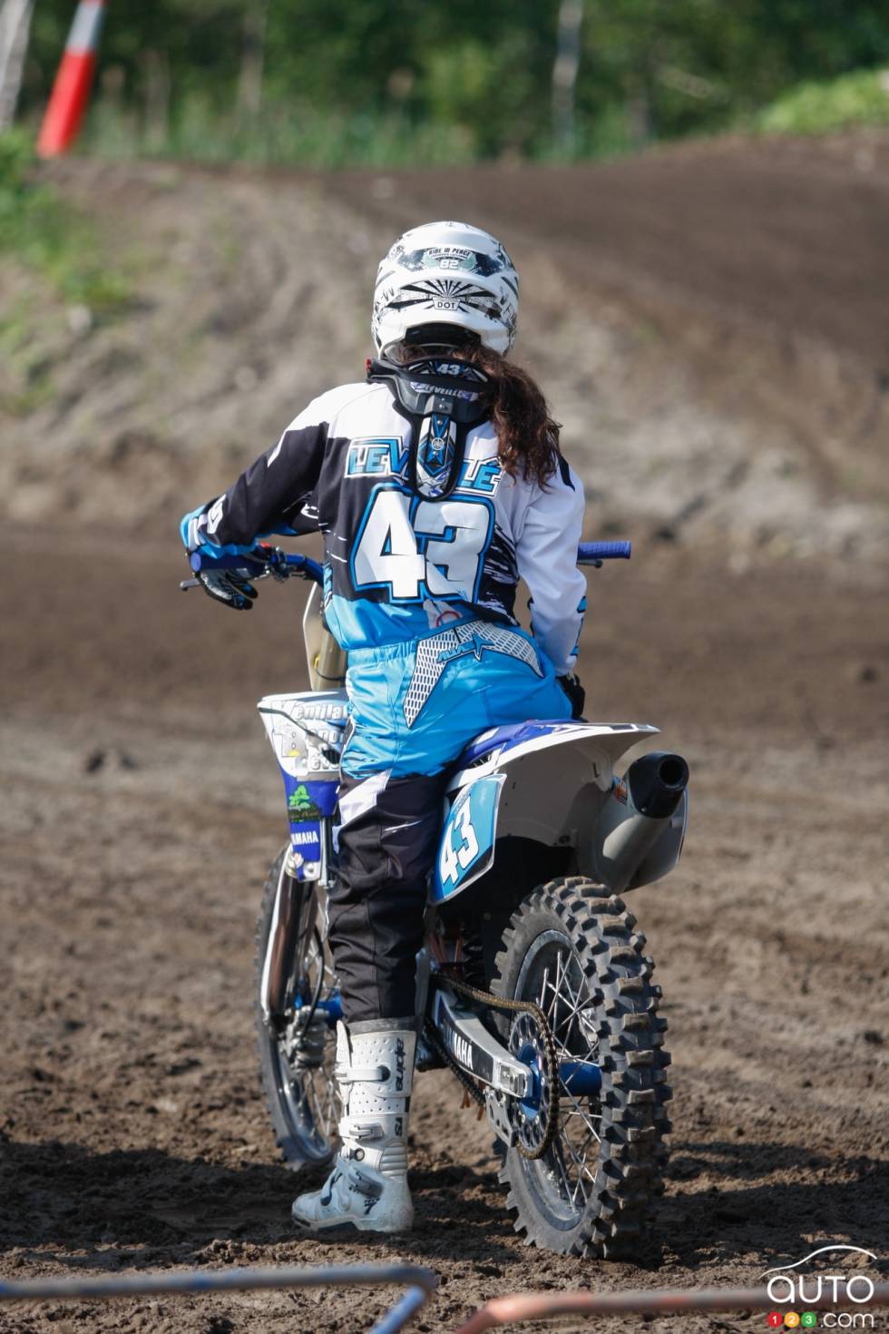 Émilie during a motocross championship round from the summer of 2013 at X-Town in Mirabel, QC