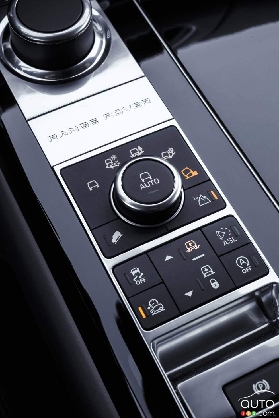 Boutton de contrôle des modes de conduite du Range Rover TD6 2016