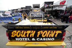 Brendan Gaughan, Chevrolet South Point Hotel & Casino, gets ready for Friday practice.