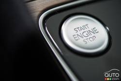 Bouton de démarrage et arrêt du moteur de la Volkswagen Passat TSI 2016