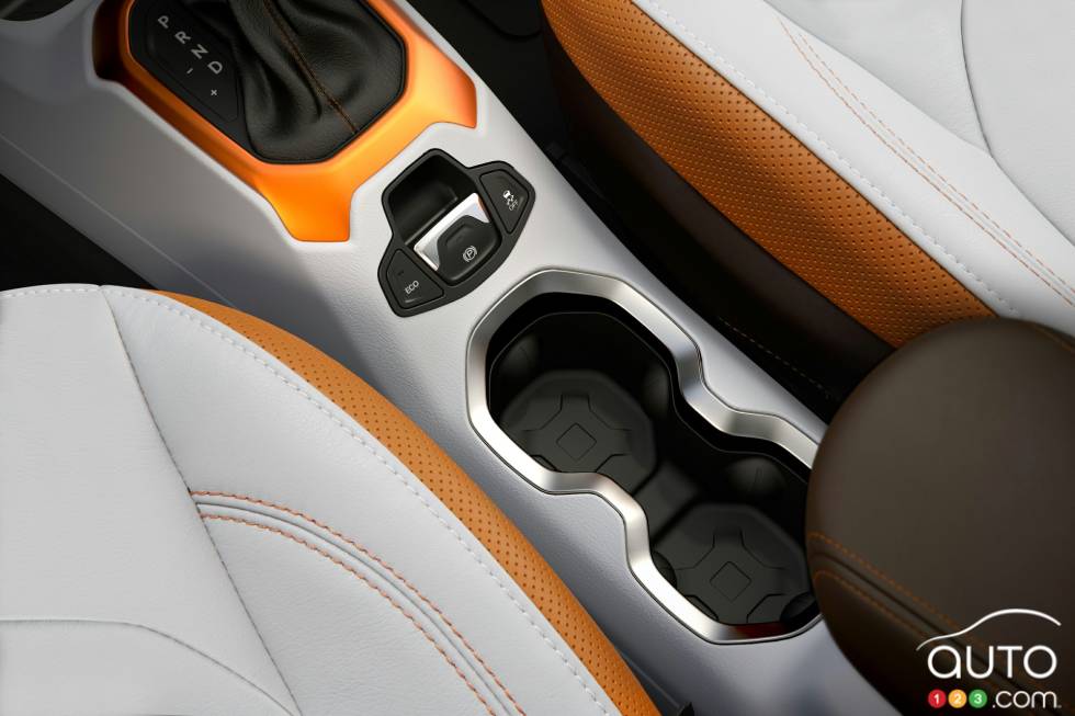 Détail intérieur du Jeep Renegade 2016