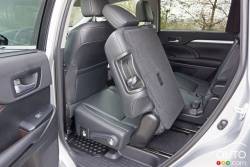 Détail intérieur du Toyota Highlander XLE AWD 2016