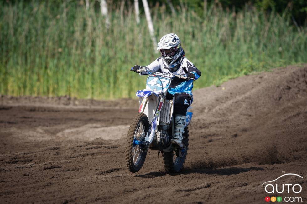 Émilie during a motocross championship round from the summer of 2013 at X-Town in Mirabel, QC