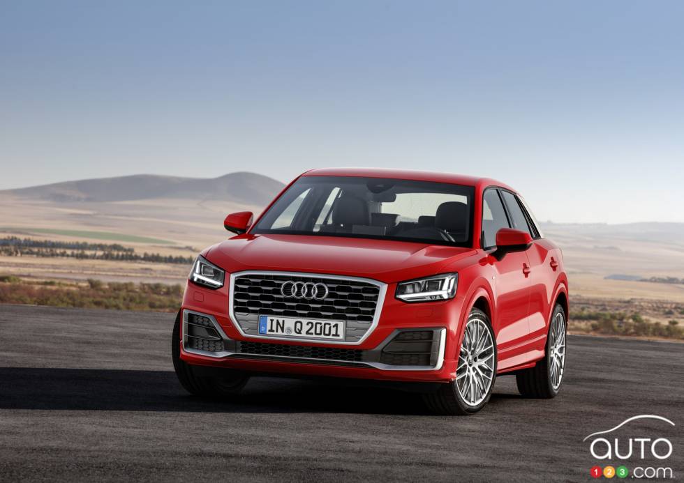 Vue de face du Audi Q2 2017