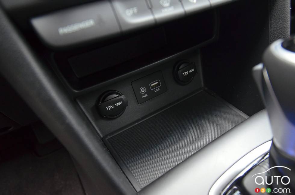 Power outlets and USB port