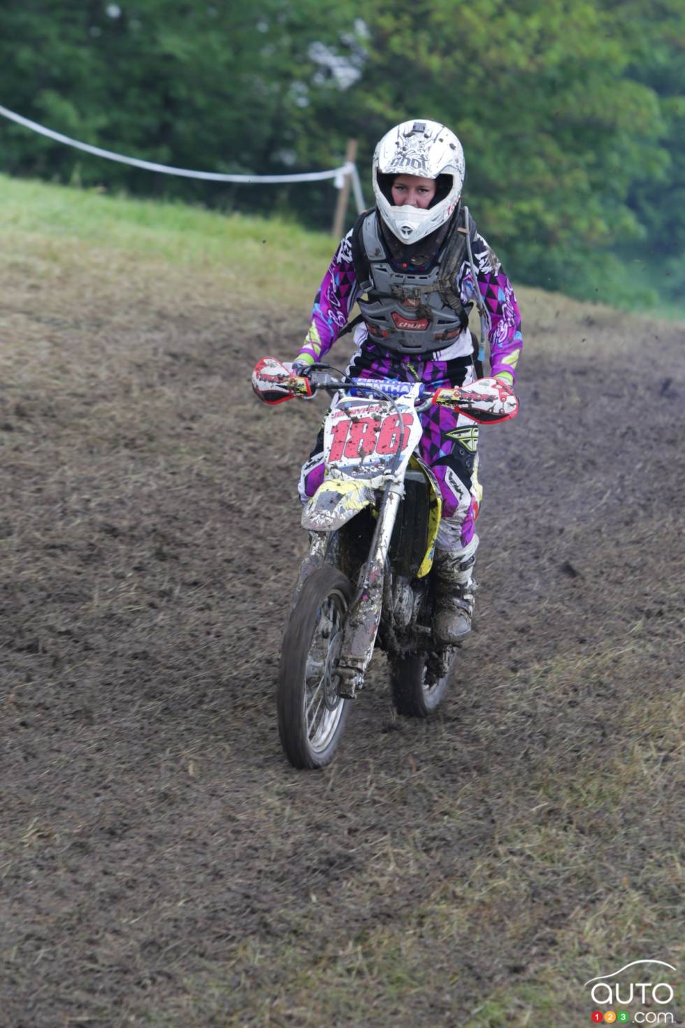 On and off the track action images of Jennyfer Sabourin.