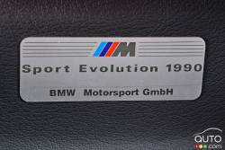Détail intérieur de la BMW E30 M3 Evolution