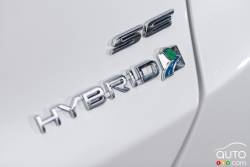 Hybrid logo on the trunk