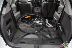Bicycle in the cargo area with the third row seats folded down