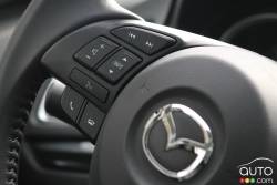 Steering wheel-mounted audio and Bluetooth controls