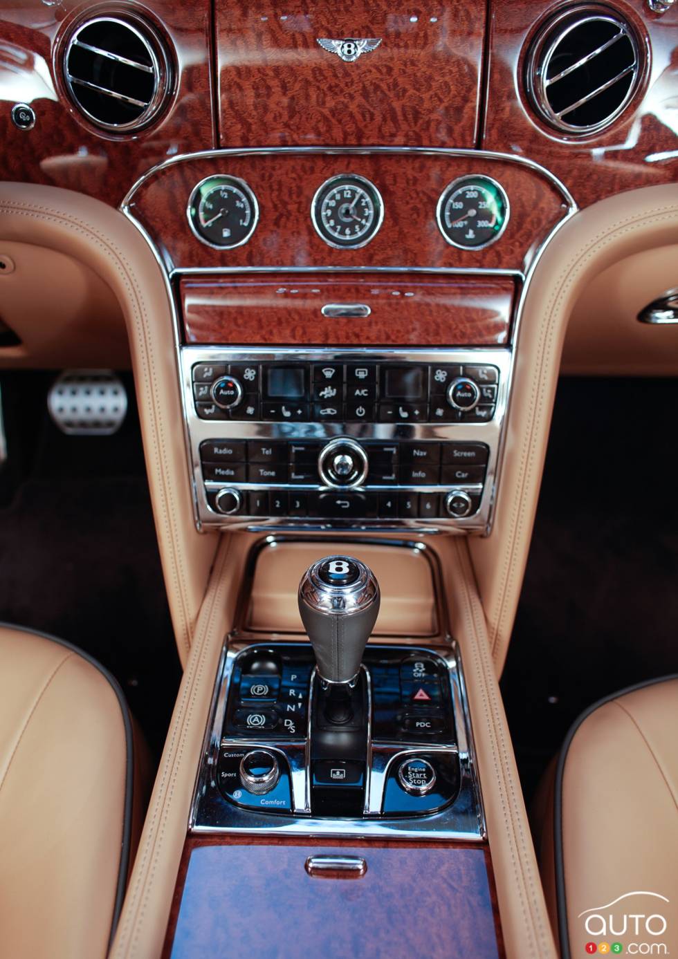 Détails console centrale