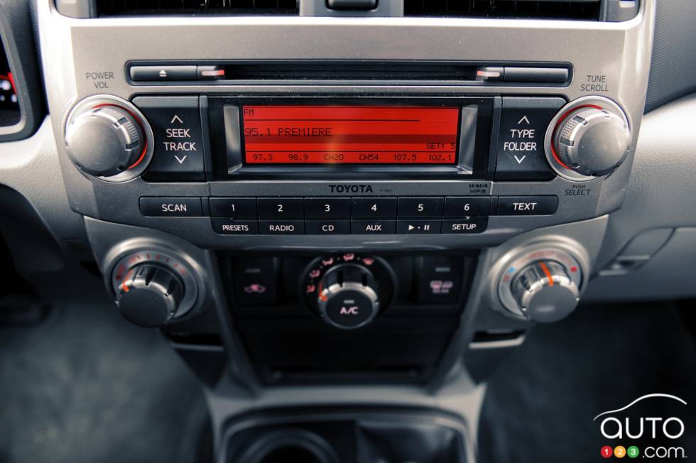 Détails des commandes de la radio