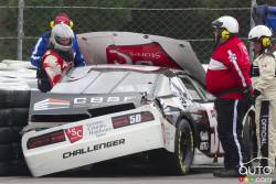 Joey McColm, TSC Stores/Canada's Best Store Fixtures Dodge, crashes during qualifying