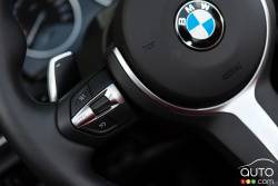 Commande pour le régulateur de vitesse sur le volant de la BMW 228i xDrive Cabriolet 2015