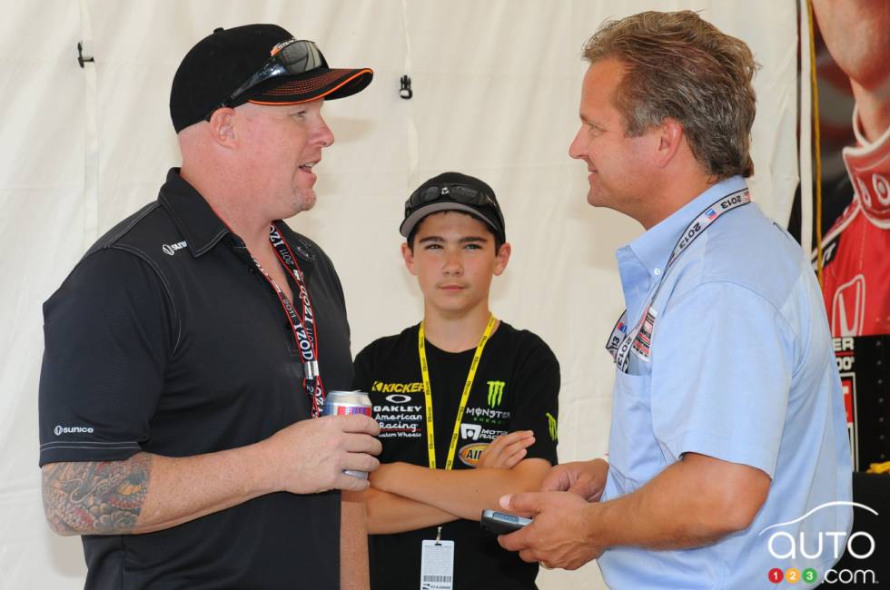 Paul Tracy en visite dans les puits