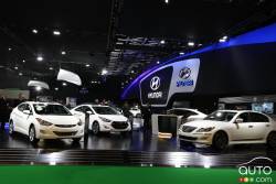 Hyundai booth at the 2013 Montreal International Auto Show.