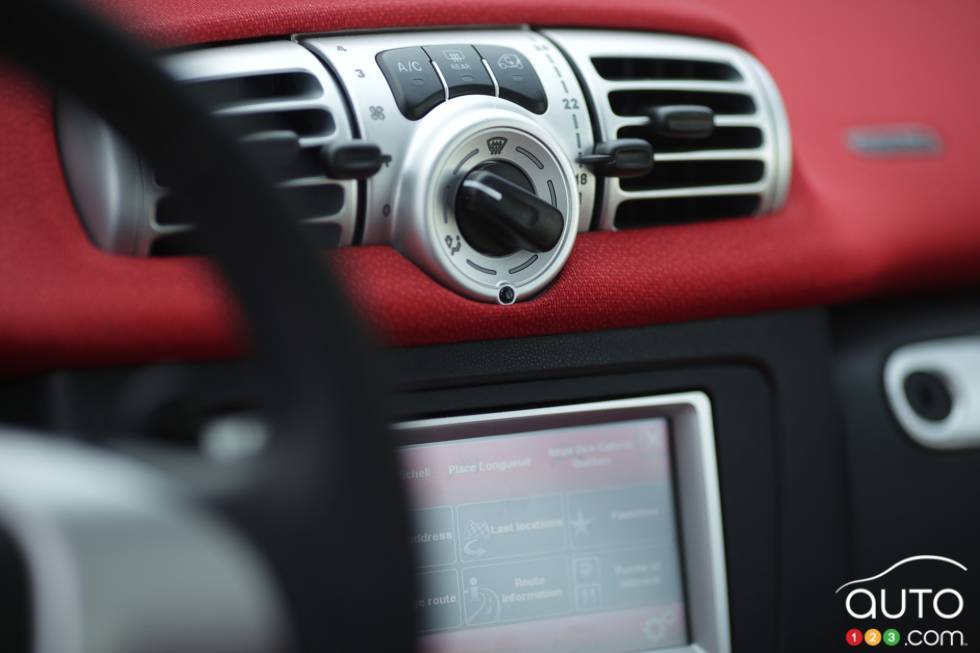 Controls above the centre display