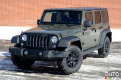 2016 Jeep Wrangler Willys front 3/4 view