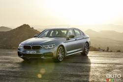 2017 BMW 5 series front 3/4 view