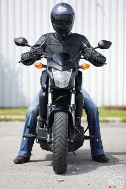 front view with rider