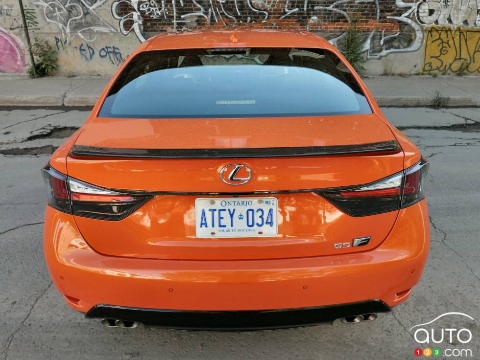 2016 Lexus GS F rear view