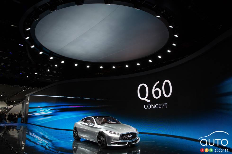 Infiniti Q60 concept front 3/4 view