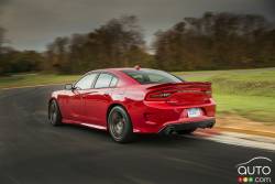 rear 3/4 action view