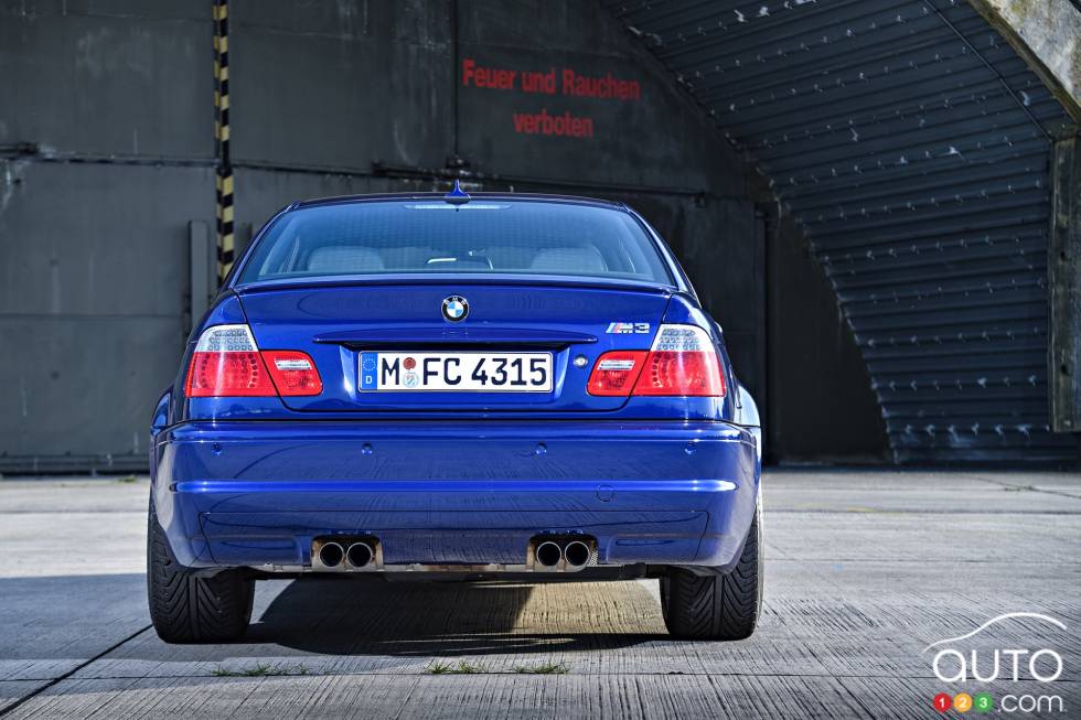 Vue arrière de la BMW E46 M3