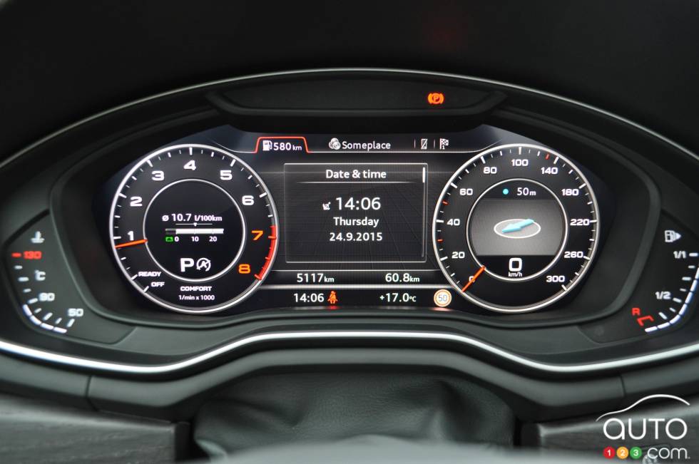 Instrumentation de l'Audi A4 2017