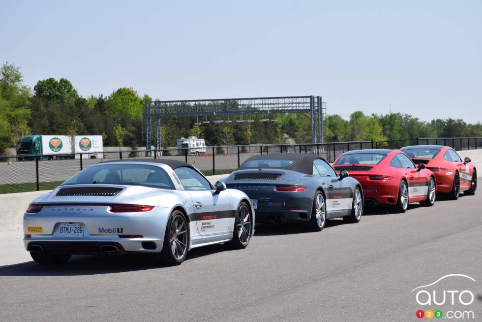 2016 Porsche 911 driving experience rear 3/4 view