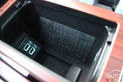 storage space in the armrest with usb socket