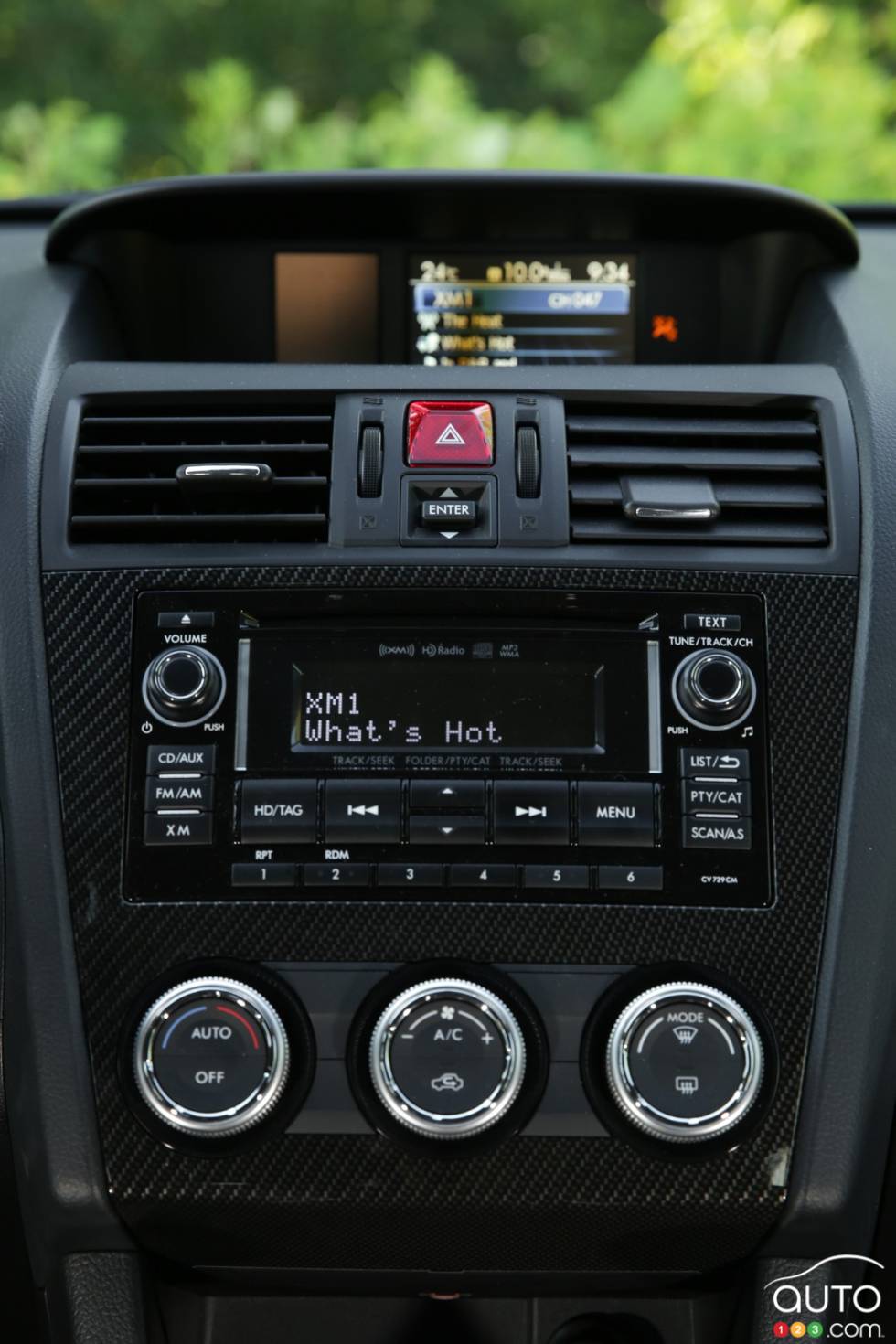 détails de la console centrale