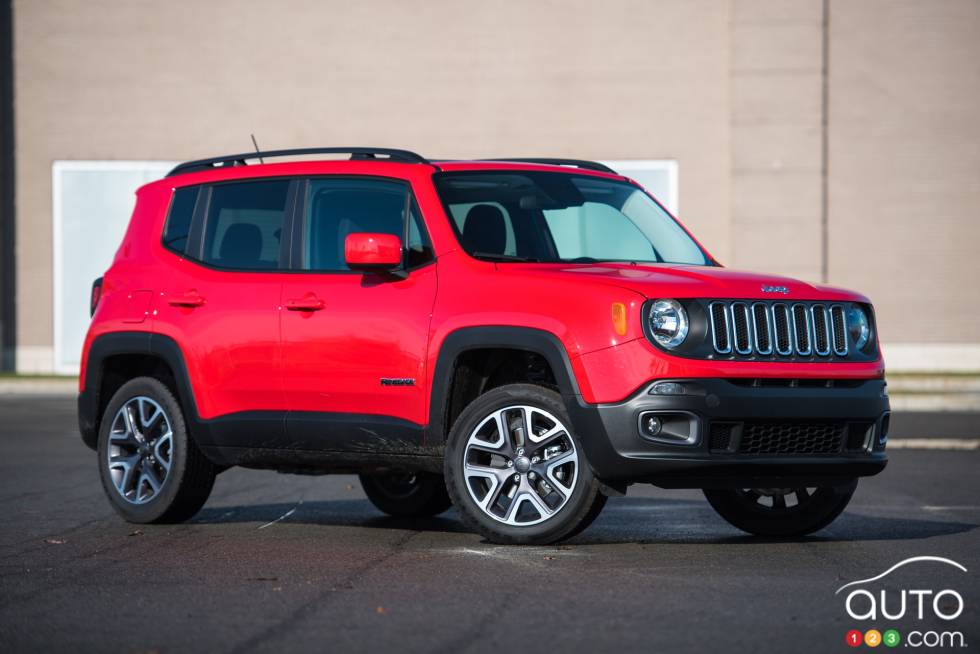 Vue 3/4 avant du Jeep Renegade 2016