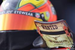Ty Dillon, Chevrolet Bass Pro Shops - Tracker Boats helmet before friday's first practice session
