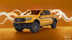 2022 Ford Ranger Splash Package. Pre-Production model shown with optional equipment. Available late 2021.