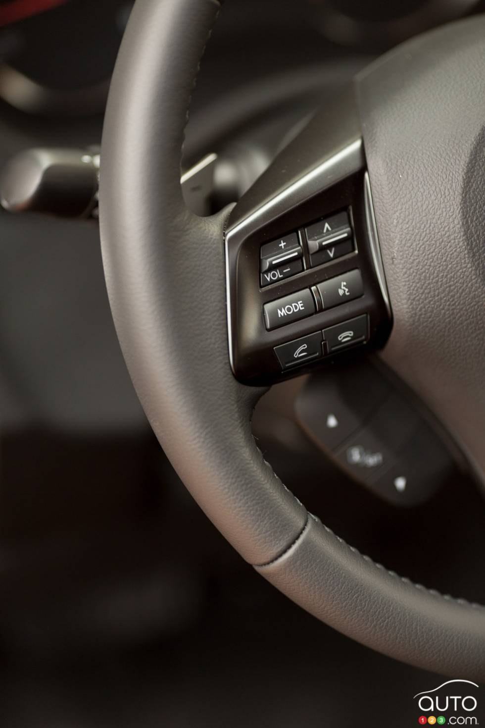 Steering wheel-mounted audio and Bluetooth controls