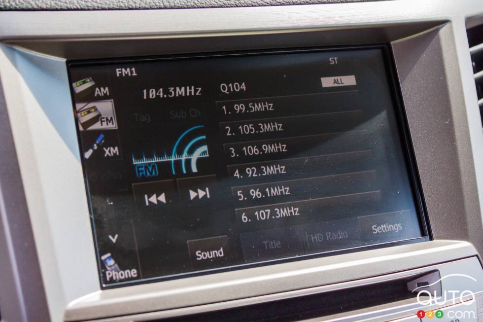 infotainement display