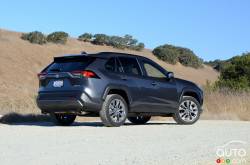 3/4 rear view of the 2019 Toyota RAV4 Limited
