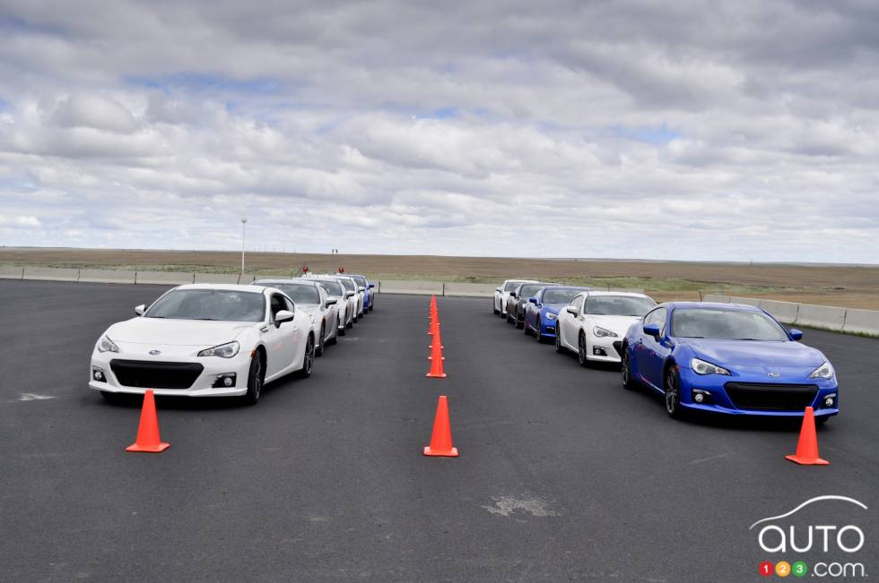 Front view of two BRZ lineups