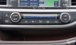 Contrôle du système de climatisation du Toyota Highlander XLE AWD 2016