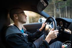Olivier Delorme at the wheel of the 2015 Porsche Cayman S