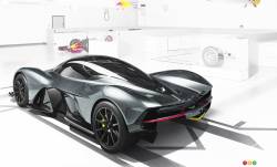 Vue 3/4 arrière de l'Aston Martin AM-RB 001