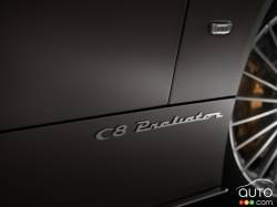 Écusson du modèle du Spyker C8 Preliator