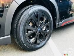 Front wheel of the 2019 Subaru Forester Sport 