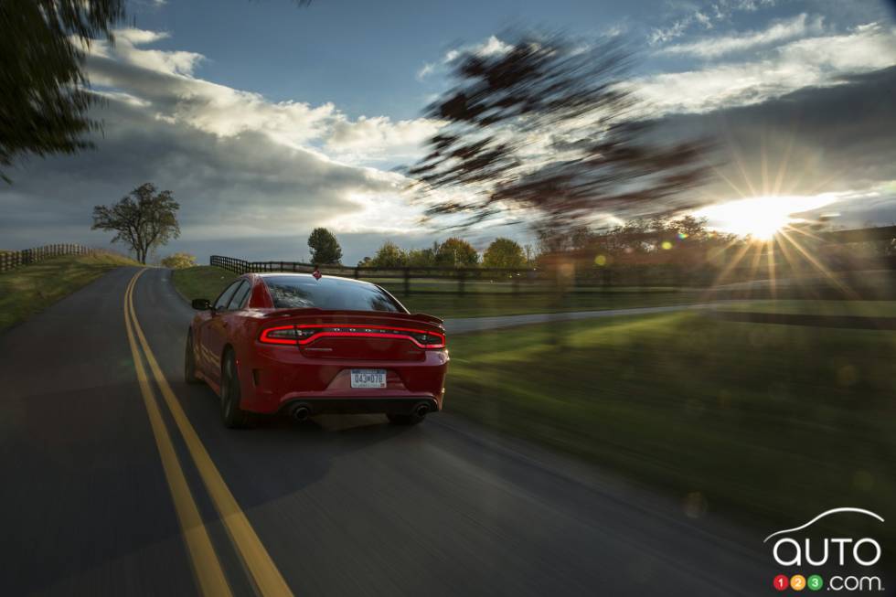 rear 3/4 action view