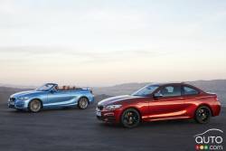 Vue de profil des BMW Série 2 Coupé et Cabriolet 2018