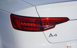 Feux arrière de l'Audi A4 TFSI Quattro 2017