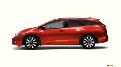 Vue de côté de la Honda Civic Tourer 2016